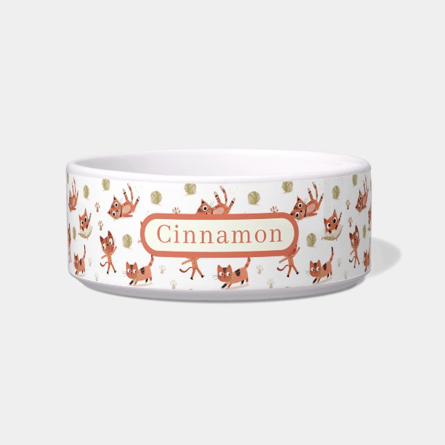 Cute Ginger Kitties Personalize Bowl (Front)