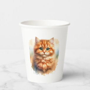 Cute Ginger Tabby Cat  Classic T-Shirt Paper Cups