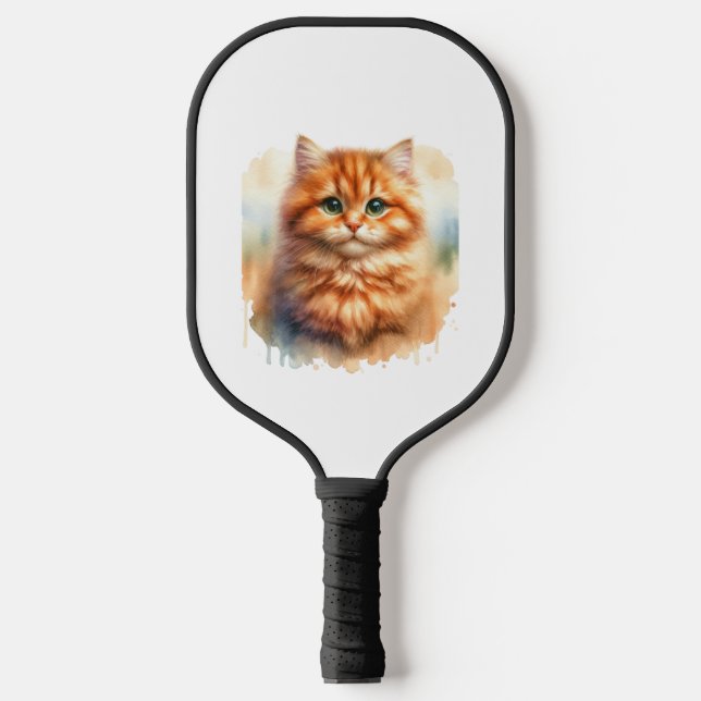 Cute Ginger Tabby Cat  Classic T-Shirt Pickleball Paddle (Front)