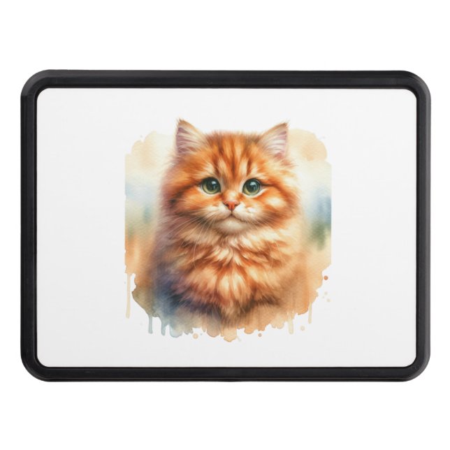 Cute Ginger Tabby Cat  Classic T-Shirt Trailer Hitch Cover (Front)