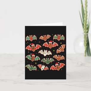 Cute Gingerbread Bats Soky Christmas Cookie Merry Card