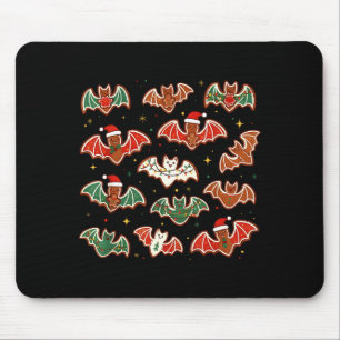 Cute Gingerbread Bats Soky Christmas Cookie Merry Mouse Pad