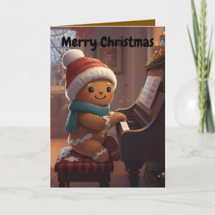 cute gingerbread boy Christmas Folded Holiday Card