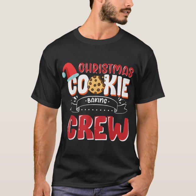Cute Gingerbread Christmas Cookie Baking Crew T-Shirt (Front)