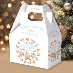 Cute Gingerbread Christmas Cookies Exchange Favor Box