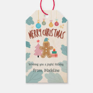 Cute gingerbread christmas holiday Stickers Gift Tags