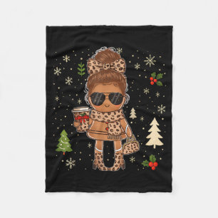 Cute Gingerbread Christmas Snow Xmas For Men Women Fleece Blanket