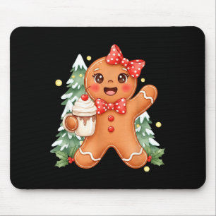 Cute Gingerbread Christmas Snow Xmas For Men Women Mouse Pad