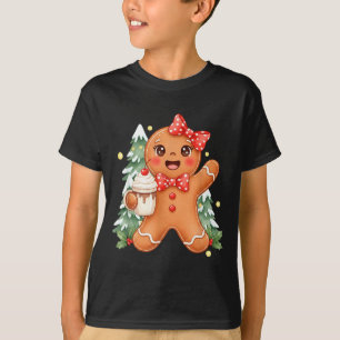 Cute Gingerbread Christmas Snow Xmas For Men Women T-Shirt
