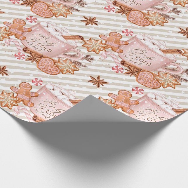 Cute Gingerbread Christmas Wrapping Paper (Corner)