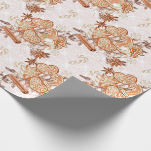 Cute Gingerbread Christmas Wrapping Paper