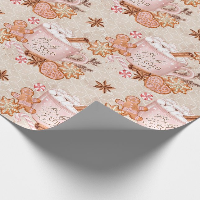 Cute Gingerbread Christmas Wrapping Paper (Corner)
