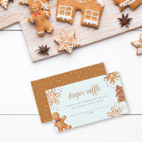 Cute Gingerbread Cookie Baby Shower Diaper Raffle