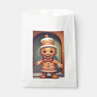 Cute Gingerbread Cookie Favour Bag