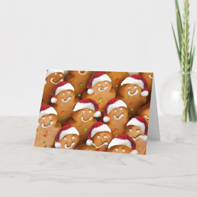 Cute Gingerbread Cookie Merry Christmas Holiday (Front)