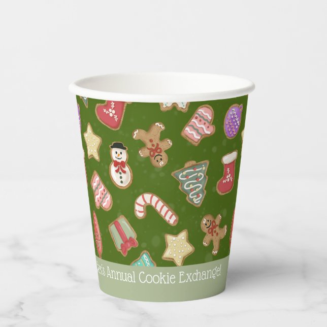 Cute Gingerbread Cookies Paper Cups (Front)
