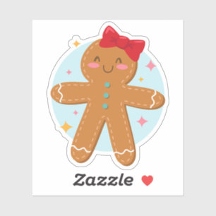 Cute Gingerbread Girl Cookies Art Drawing