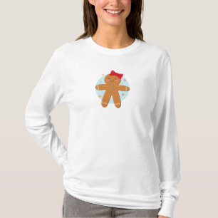 Cute Gingerbread Girl Cookies Art Drawing T-Shirt