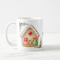 Cute Gingerbread House Custom Gift Christmas Mug