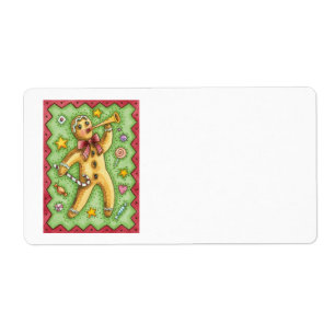 Cute Gingerbread Man Blowing Horn, Christmas Candy