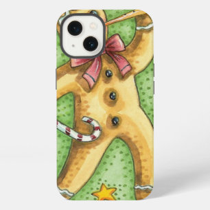 Cute Gingerbread Man Blowing Horn, Christmas Candy iPhone 13 Case