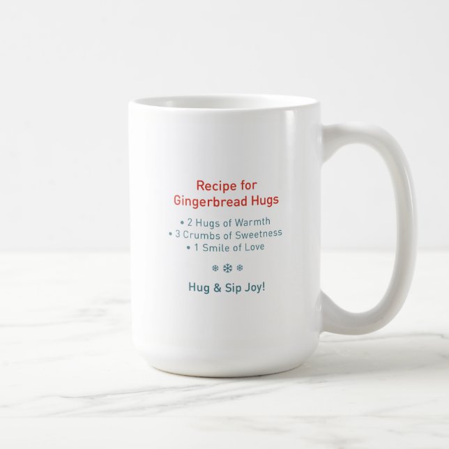 Cute Gingerbread Man Christmas Mug Wrap (Right)