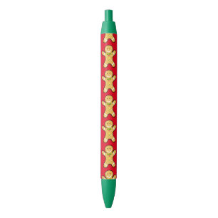 Cute gingerbread man cookie - Christmas Black Ink Pen