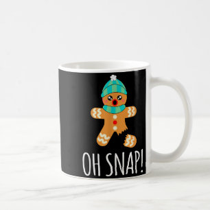Cute Gingerbread Man Funny Christmas Oh Snap  Coffee Mug