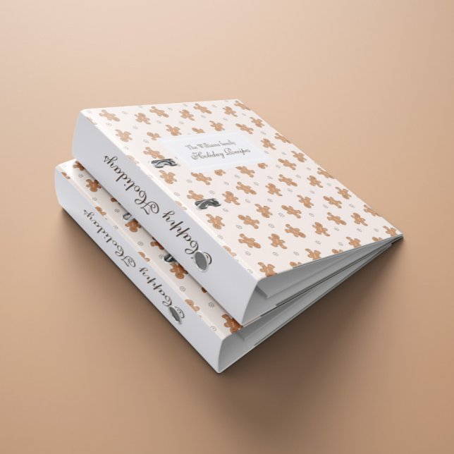 Cute Gingerbread Man Holiday Family Binder (Creator Uploaded)