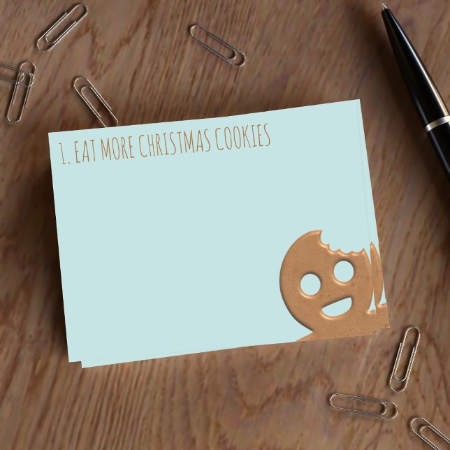 Cute Gingerbread Man Name Robins Egg Blue Post-it Notes (Most important is to eat more christmas cookies! )