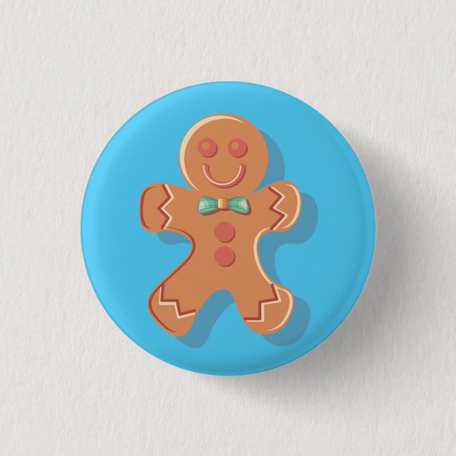 Cute Gingerbread Man Pin (Front)