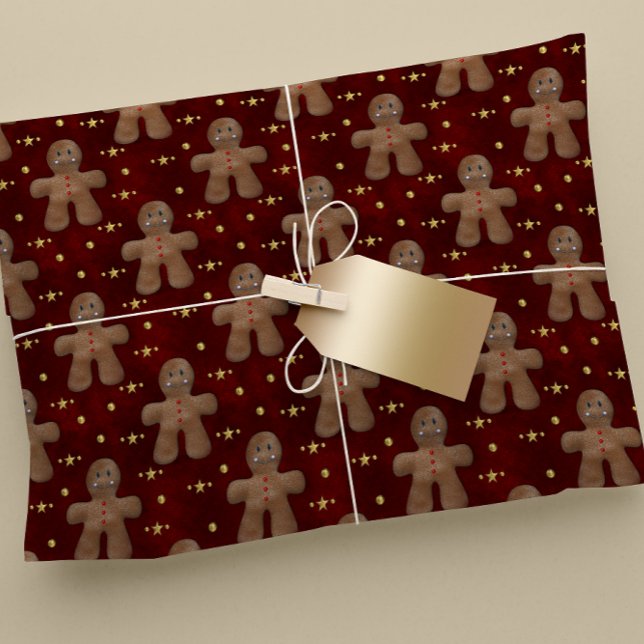 Cute Gingerbread Men Christmas Tissue Paper (Creator Uploaded)