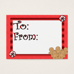 Cute Gingerbread Men Gift Tag