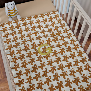 Cute Gingerbread Men Pattern Fleece Throw Blanket