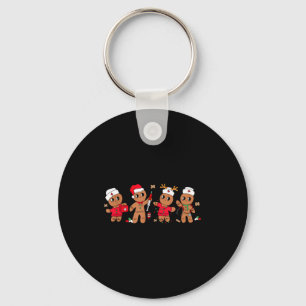 Cute Gingerbread Nurse Christmas Design Medical Hu Keychain