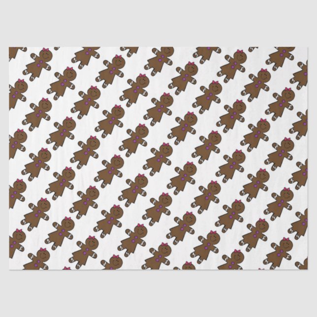 Cute Gingerbread Tissue Paper (Front)