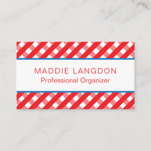 Cute Gingham Business or Contact Cards