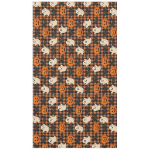Cute, gingham halloween ghost pumpkin bats tablecloth