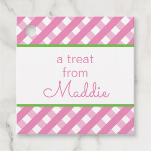 Cute Gingham Personalized Gift or Favour Tags