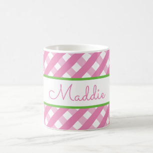 Cute Gingham Personalized Mug