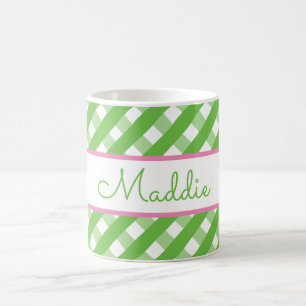 Cute Gingham Personalized Mug