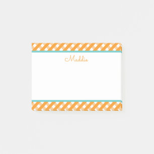 Cute Gingham Personalized Notepad