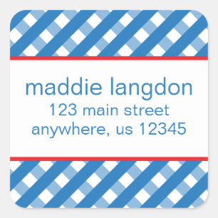 Cute Gingham Return Address Labels