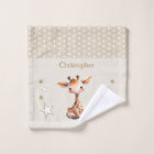 Cute girafe ajouter nom pois étoiles brun