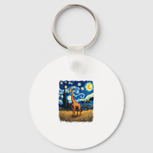 Cute Giraffe Africa - Starry Night T-Shirt Keychain