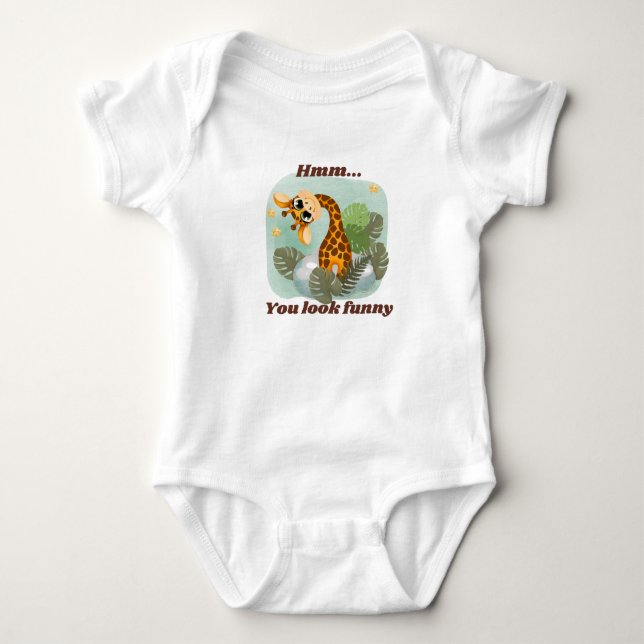 cute giraffe baby bodysuit (Front)