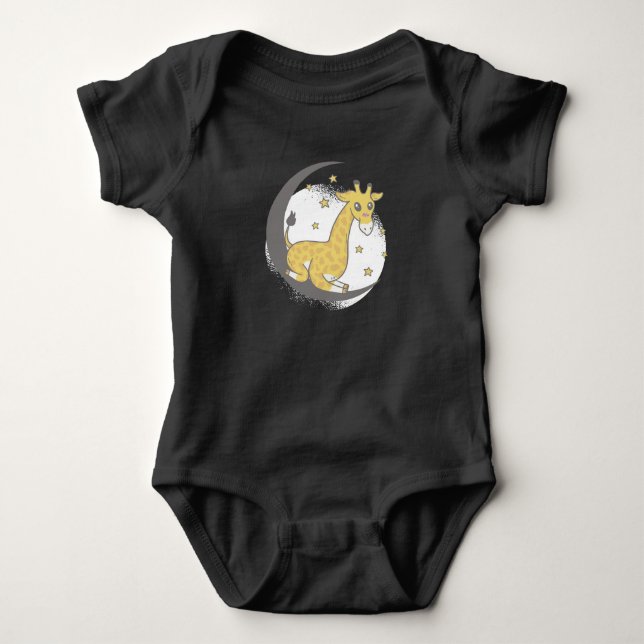 Cute Giraffe Baby Bodysuit (Front)