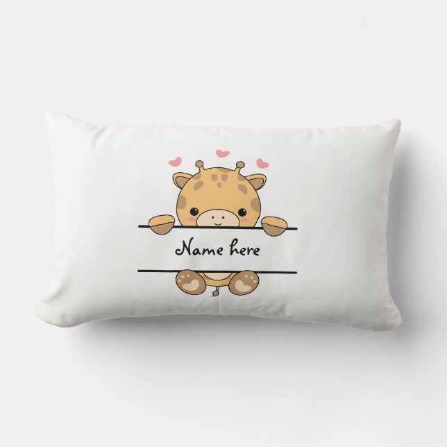 Cute Giraffe Baby Coussin (Recto)