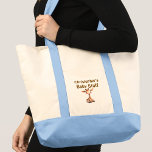 Cute giraffe baby stuff name blue brown tote bag<br><div class="desc">Carry the essentials in style with this adorable 'baby stuff' impulse tote bag! Featuring a cute giraffe and space to add your baby’s name, it’s the perfect personalized bag for parents on the go. Great for diapers, wipes, snacks, and everyday baby gear, this custom baby tote bag keeps everything handy...</div>