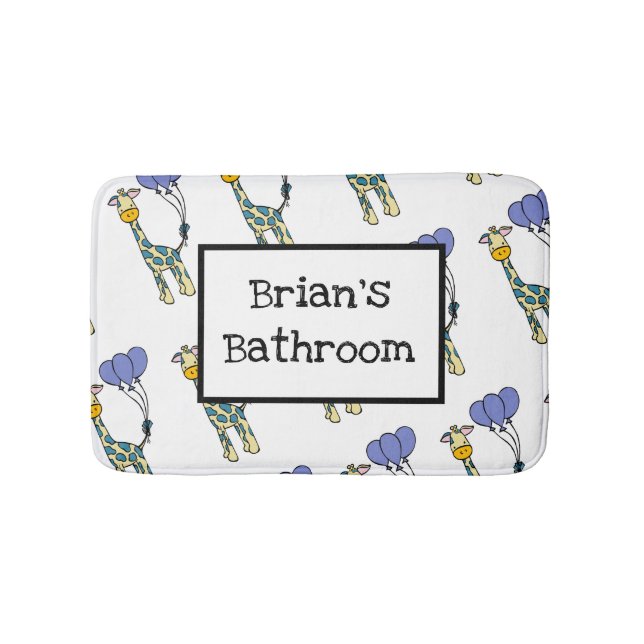 Cute Giraffe Bath Mat (Front)